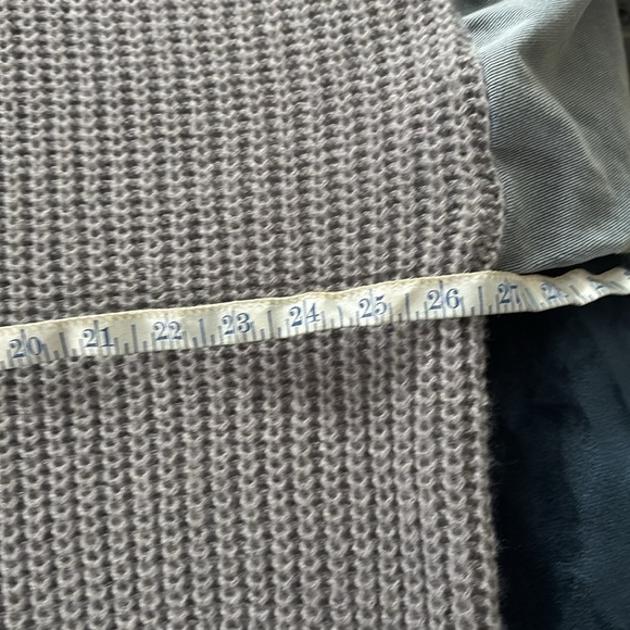 Blue and Cream Cable Knit Cardigan - Picture 6 of 7